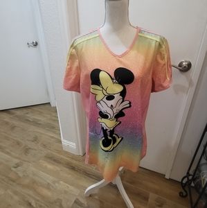 Disney Minnie Scrub Top NWOT